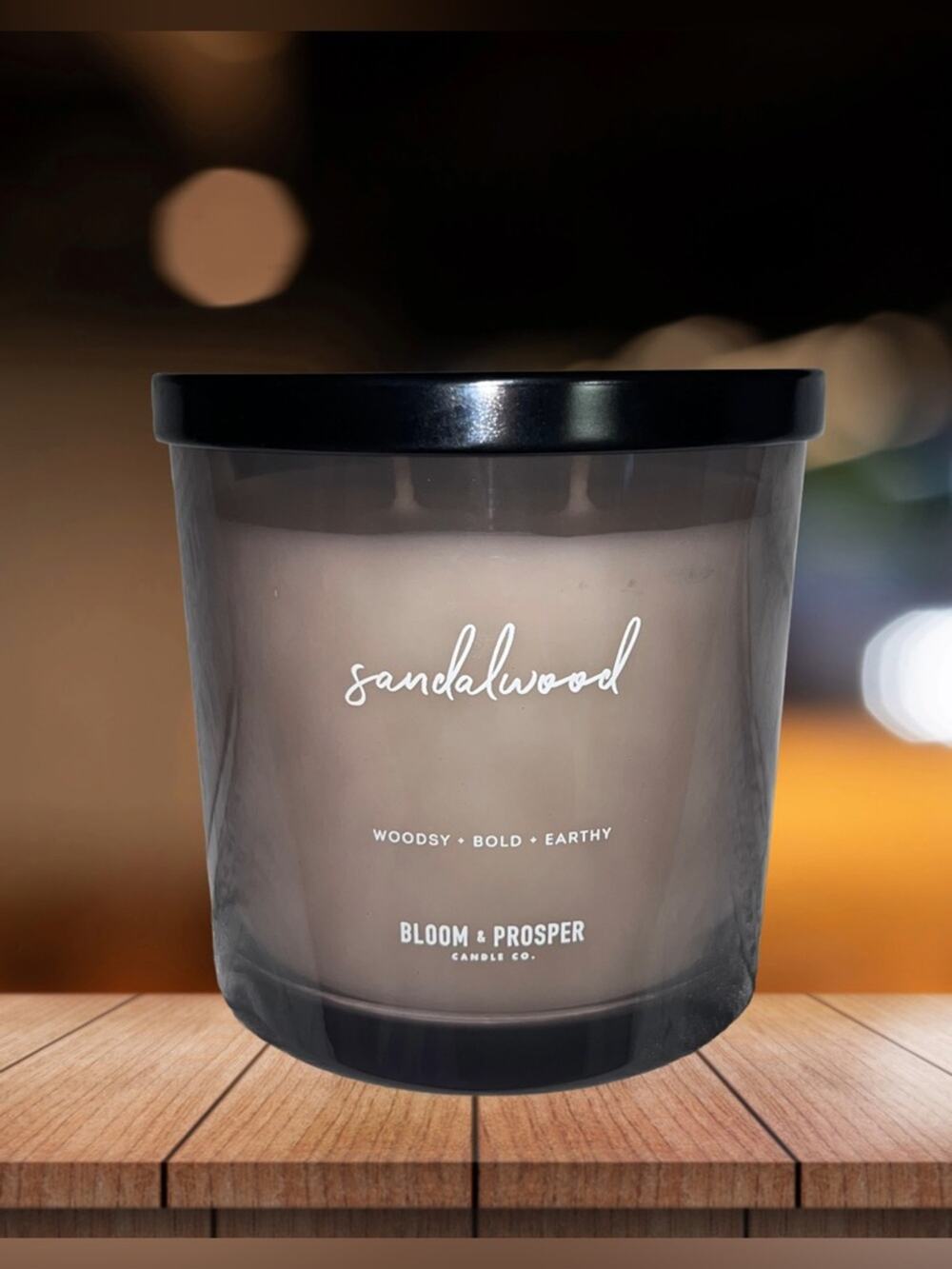 NEW! Bloom & Prosper Sandalwood Scented Candle 12.9oz